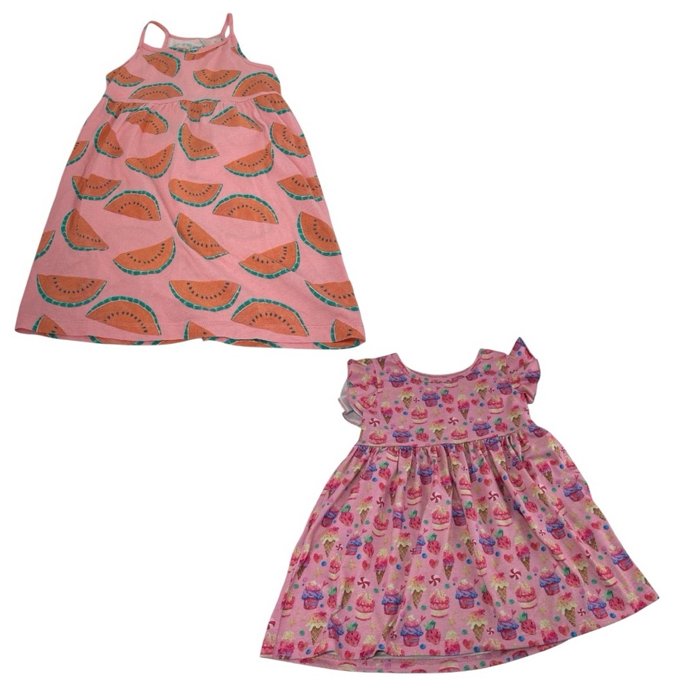 Carter's Toddler Watermelon Print Cotton Tank Dress Cupcake Print Dresses 5T